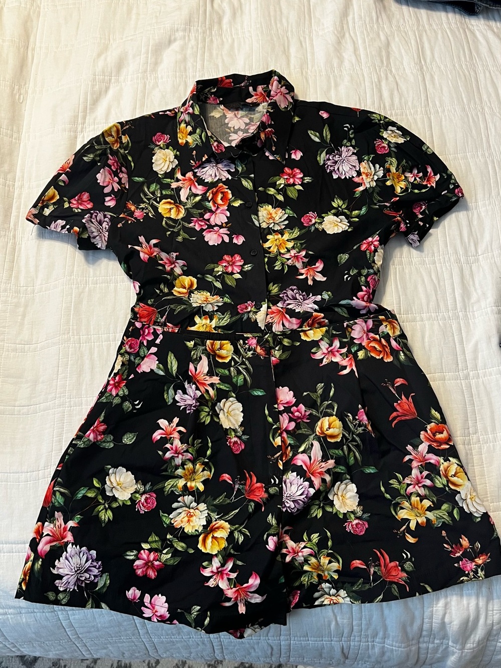 Zara Floral Print Poplin Co-ord Set| Small Top/Med Bottom